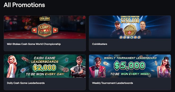 Featured promos on CoinPoker, a top crypto poker option.